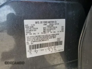 2020 Ford Edge SEL z VIN 2FMPK3J95LBB54614, wystawiony jako Copart lot #59772545 z przebiegiem 73 525 mil mil oraz Szkoda całkowita • Salvage title. Historia ofert i sprzedaży dostępna na DreamBid. Obrazek 12.