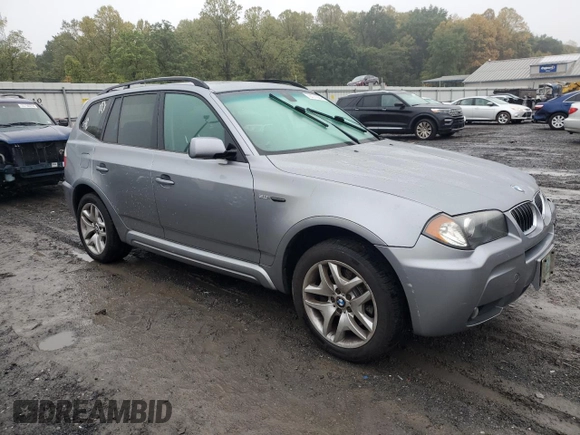 2006 BMW X3 3.0i with VIN WBXPA93416WD28957, listed as a Copart auction lot 72777224 with 214,772 mi miles and Salvage Title. Bid and sale history available at carsss.com. Image 4.