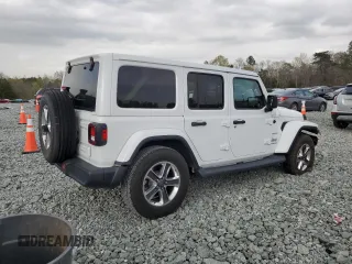 2019 Jeep Wrangler Unlimited Sahara with VIN 1C4HJXEG5KW602598, listed as a Copart auction lot 51666055 with 75,782 mi miles and Salvage Title. Bid and sale history available at carsss.com. Image 3.