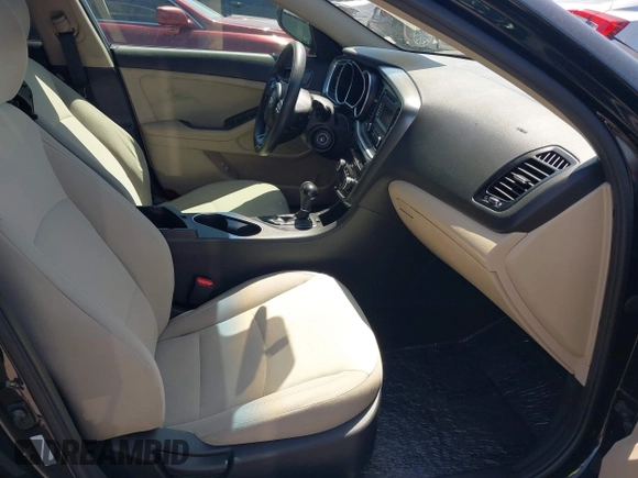 2014 Kia Optima LX with VIN 5XXGM4A74EG291937, listed as a IAAI auction lot 41984281 with 87,378 mi miles. Bid and sale history available at carsss.com. Image 5.