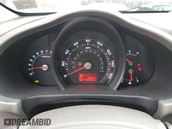 2012 Kia Sportage LX with VIN KNDPBCA25C7285039, listed as a Copart auction lot 52620735 with 197,305 mi miles and Salvage title. Bid and sale history available at DreamBid. Image 9.
