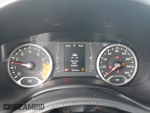 2018 Jeep Renegade Latitude with VIN ZACCJBBB7JPG88689, listed as a Copart auction lot 62062715 with 46,702 mi miles and Salvage title. Bid and sale history available at DreamBid. Image 9.