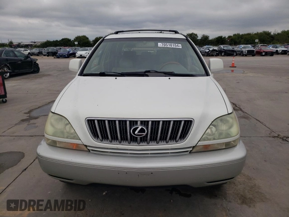 2002 Lexus RX 300 with VIN JTJHF10U720255271, listed as a Copart auction lot 70510154 with 249,063 mi miles and Salvage Title. Bid and sale history available at carsss.com. Image 5.