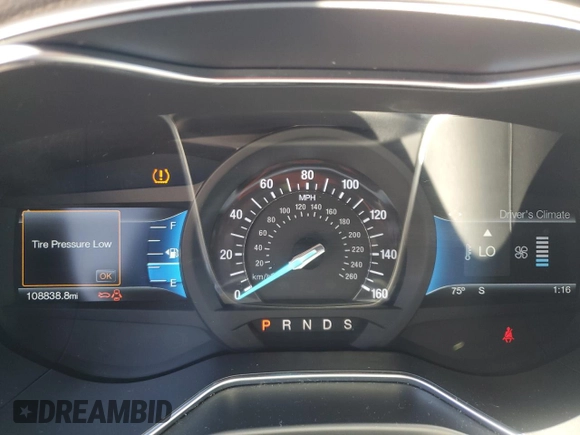 2016 Ford Fusion SE with VIN 3FA6P0H7XGR296197, listed as a Copart auction lot 54679715 with 108,838 mi miles and Clean Title. Bid and sale history available at DreamBid. Image 9.