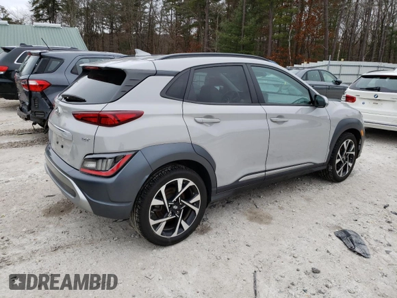 2022 Hyundai Kona Limited with VIN KM8K53A31NU795320, listed as a Copart auction lot 85536354 with 67,773 mi miles and Salvage Title. Bid and sale history available at carsss.com. Image 3.