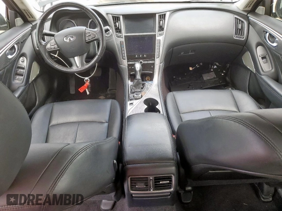 2017 Infiniti Q50 Premium with VIN JN1EV7AR2HM836459, listed as a Copart auction lot 62679735 with 91,161 mi miles and Salvage title. Bid and sale history available at DreamBid. Image 8.