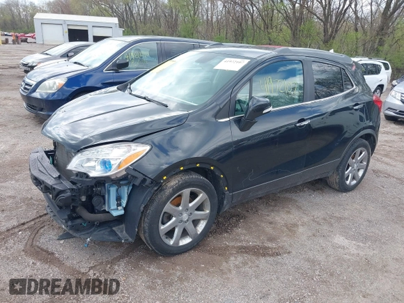 2014 Buick Encore Leather with VIN KL4CJCSB2EB751665, listed as a IAAI auction lot 41972107 with 94,177 mi miles and . Bid and sale history available at carsss.com. Image 2.