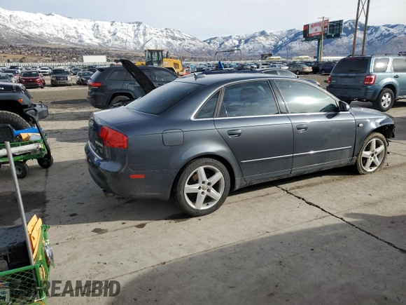 2005 Audi A4 3.2L with VIN WAUDG78E35A545002, listed as a Copart auction lot 87471044 with 148,280 mi miles and Salvage Title. Bid and sale history available at carsss.com. Image 3.