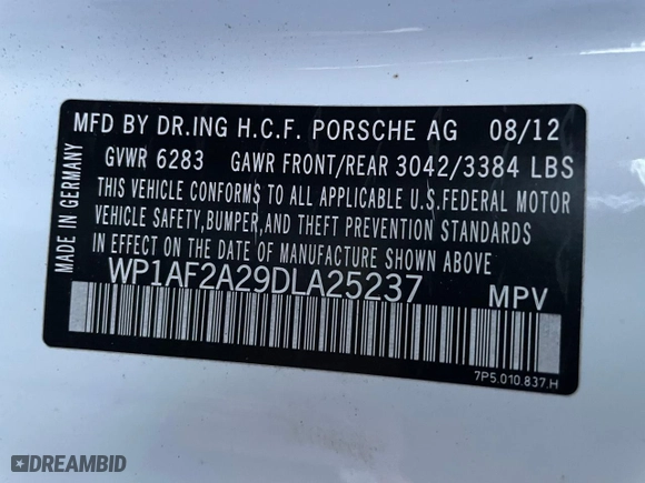 2013 Porsche Cayenne Diesel with VIN WP1AF2A29DLA25237, listed as a Copart auction lot 78759304 with 159,001 mi miles and Salvage Title. Bid and sale history available at carsss.com. Image 10.