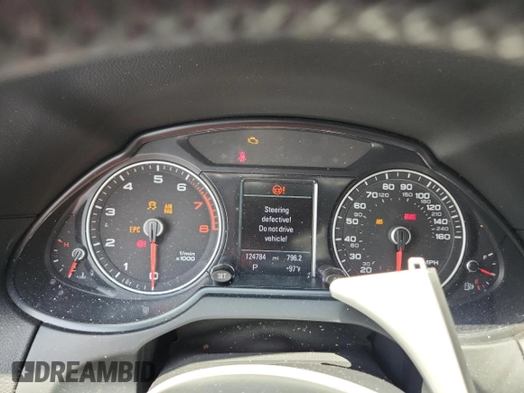 2014 Audi Q5 Premium Plus with VIN WA1LFAFP6EA072452, listed as a Copart auction lot 58823455 with 124,784 mi miles and Non repairable. Bid and sale history available at DreamBid. Image 9.
