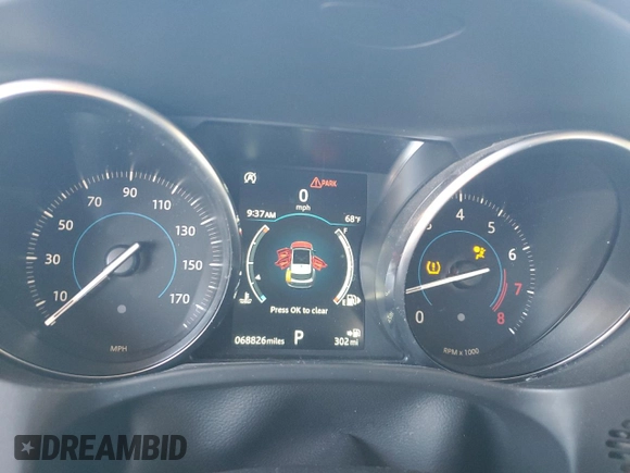 2019 Jaguar F-Pace 25t with VIN SADCS2FX5KA603647, listed as a Copart auction lot 80791614 with 68,826 mi miles and Salvage title. Bid and sale history available at DreamBid. Image 9.