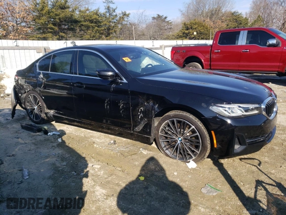 2021 BMW 5 Series 530i xDrive with VIN WBA13BJ09MCG00817, listed as a Copart auction lot 42174785 with 123,526 mi miles and Salvage Title. Bid and sale history available at carsss.com. Image 4.