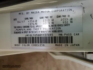 2017 Mazda Mazda6 Sport with VIN JM1GL1U56H1137693, listed as a Copart auction lot 84321454 with 91,937 mi miles and Salvage Title. Bid and sale history available at carsss.com. Image 14.