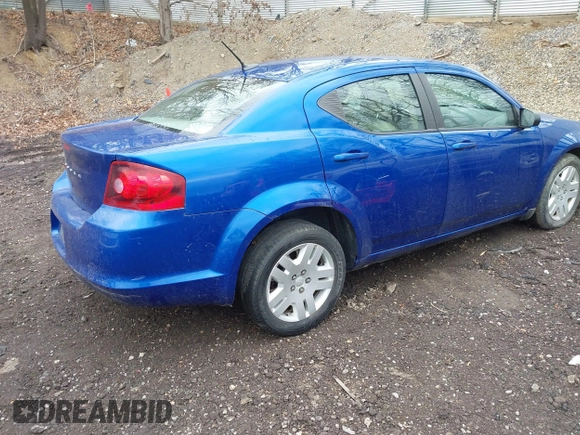 2013 Dodge Avenger SE with VIN 1C3CDZAB4DN628596, listed as a IAAI auction lot 41904599 with 56,791 mi miles and . Bid and sale history available at DreamBid. Image 4.