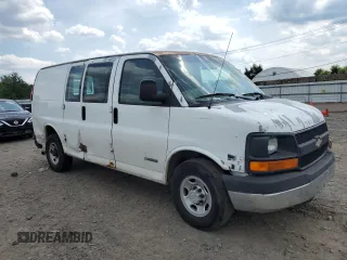 2003 Chevrolet Express Cargo with VIN 1GCHG35U231215213, listed as a Copart auction lot 60315874 with Not provided miles and Salvage title. Bid and sale history available at DreamBid. Image 4.