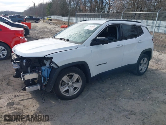 2022 Jeep Compass Latitude with VIN 3C4NJCBB7NT214335, listed as a IAAI auction lot 41683856 with 41,871 mi miles and . Bid and sale history available at carsss.com. Image 2.