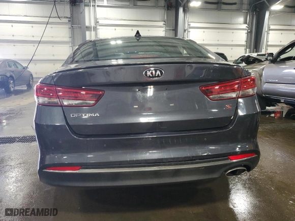 2018 Kia Optima S with VIN 5XXGT4L34JG243894, listed as a Copart auction lot 46750955 with 64,212 mi miles and Salvage Title. Bid and sale history available at carsss.com. Image 6.