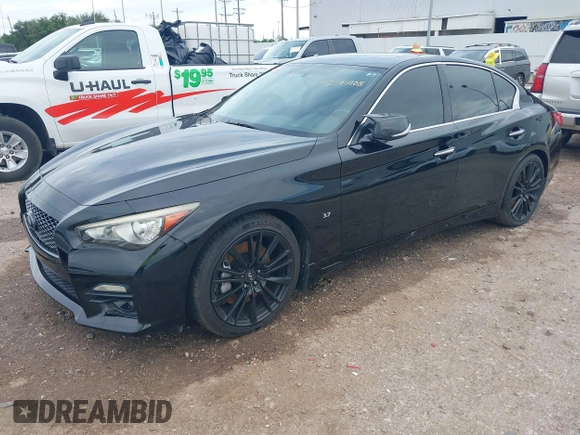 2015 Infiniti Q50 Sport z VIN JN1BV7AP7FM334447, wystawiony jako IAAI lot #42595908 z przebiegiem 168 214 mil mil oraz . Historia ofert i sprzedaży dostępna na DreamBid. Obrazek 2.