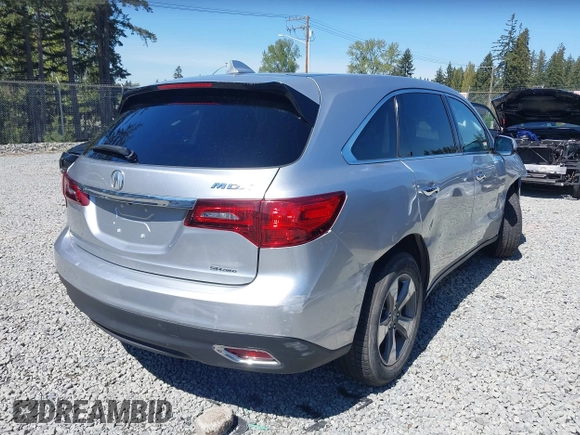 2014 Acura MDX with VIN 5FRYD4H23EB028886, listed as a IAAI auction lot 42042156 with 112,445 mi miles. Bid and sale history available at carsss.com. Image 4.