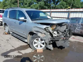 2008 Nissan Armada SE z VIN 5N1BA08D38N627444, wystawiony jako IAAI lot #42075989 z przebiegiem 271 876 mil mil oraz . Historia ofert i sprzedaży dostępna na DreamBid. Obrazek 1.