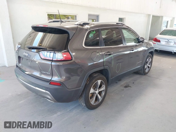 2019 Jeep Cherokee Limited with VIN 1C4PJMDX6KD303225, listed as a IAAI auction lot 42267721 with 70,857 mi miles and . Bid and sale history available at DreamBid. Image 4.