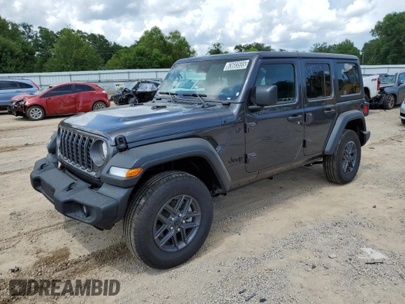 2025 Jeep Wrangler Sport S with VIN 1C4PJXDN9SW557497, listed as a Copart auction lot 63603555 with 4,443 mi miles and Clean title. Bid and sale history available at DreamBid. Image 1.