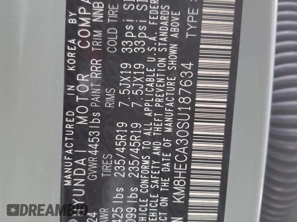 2025 Hyundai Kona Limited with VIN KM8HECA30SU187634, listed as a Copart auction lot 87868575 with 2,698 mi miles and Salvage Title. Bid and sale history available at DreamBid. Image 16.