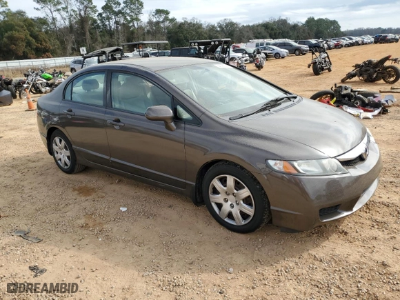 2010 Honda Civic Sdn LX with VIN 2HGFA1F59AH527629, listed as a Copart auction lot 43985035 with 194,971 mi miles and Salvage Title. Bid and sale history available at carsss.com. Image 4.