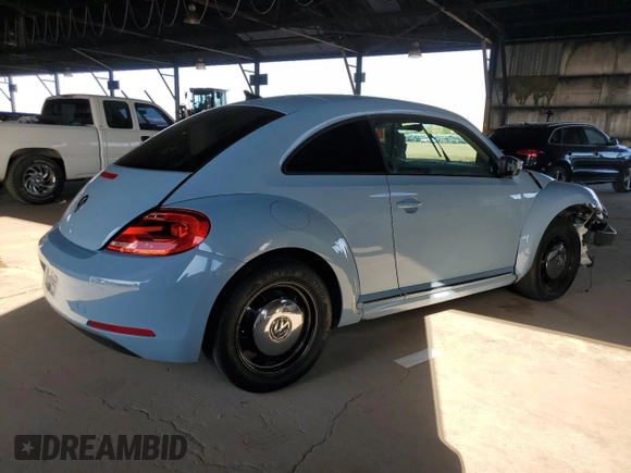 2014 Volkswagen Beetle with VIN 3VWH17AT4EM664448, listed as a Copart auction lot 72442064 with Not Provided miles and Salvage Title. Bid and sale history available at DreamBid. Image 3.