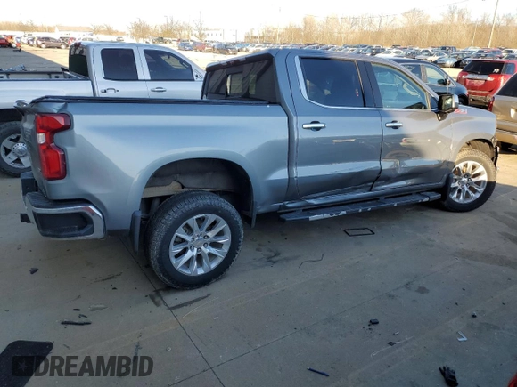 2021 Chevrolet Silverado 1500 LTZ with VIN 1GCUYGET5MZ298763, listed as a Copart auction lot 48281755 with 96,093 mi miles and Salvage Title. Bid and sale history available at DreamBid. Image 3.