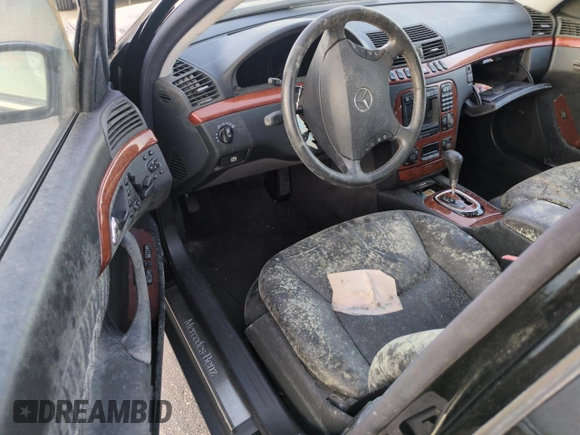 2002 Mercedes-Benz S-Class 4.3L with VIN WDBNG70J52A304262, listed as a Copart auction lot 75084714 with 0 mi miles and Salvage Title. Bid and sale history available at carsss.com. Image 8.