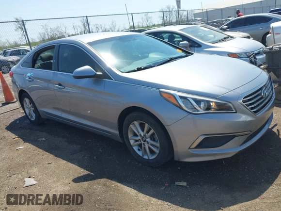 2016 Hyundai Sonata SE with VIN 5NPE24AF9GH325351, listed as a IAAI auction lot 42074939 with 160,663 mi miles and . Bid and sale history available at carsss.com. Image 1.