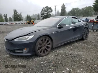 2019 Tesla Model S 75D with VIN 5YJSA1E28KF349241, listed as a Copart auction lot 55279595 with 77,005 mi miles and Salvage title. Bid and sale history available at DreamBid. Image 1.