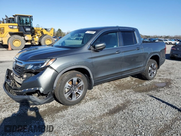 2019 Honda Ridgeline RTL-T with VIN 5FPYK3F63KB012214, listed as a Copart auction lot 41740585 with 33,965 mi miles and Salvage title. Bid and sale history available at DreamBid. Image 1.