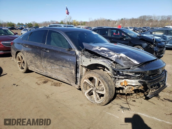 2019 Honda Accord Sport with VIN 1HGCV1F32KA048183, listed as a Copart auction lot 52595615 with 66,269 mi miles and Salvage Title. Bid and sale history available at DreamBid. Image 4.