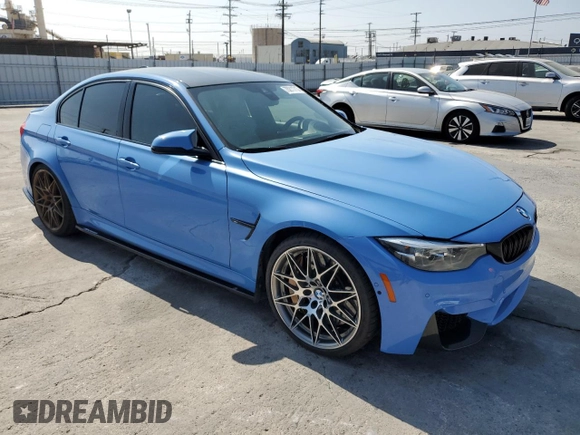 2018 BMW M3 with VIN WBS8M9C53J5K98446, listed as a Copart auction lot 70211713 with 44,999 mi miles. Bid and sale history available at carsss.com. Image 4.