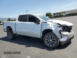 2021 Chevrolet Silverado 1500 LT with VIN 3GCUYDET6MG206476, listed as a Copart auction lot 53552215 with 130,103 mi miles and Salvage Title. Bid and sale history available at carsss.com. Image 4.