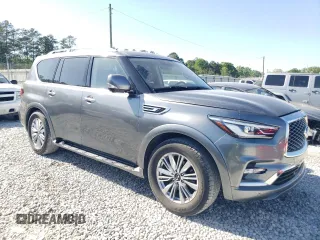 2018 Infiniti QX80 z VIN JN8AZ2NC7J9440940, wystawiony jako Copart lot #53384735 z przebiegiem 57 875 mil mil oraz Czysty tytuł • Clean title. Historia ofert i sprzedaży dostępna na DreamBid. Obrazek 4.
