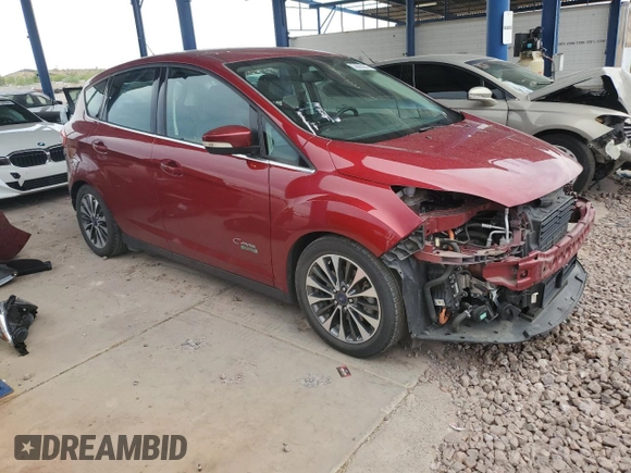2017 Ford C-Max Energi Titanium with VIN 1FADP5FU8HL101405, listed as a Copart auction lot 58865944 with 54,237 mi miles and Salvage Title. Bid and sale history available at carsss.com. Image 4.