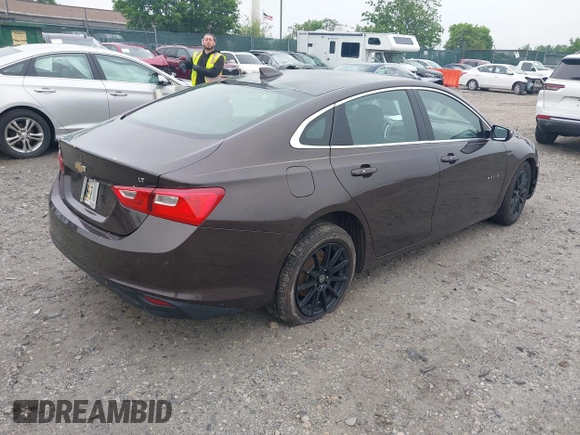 2016 Chevrolet Malibu LT with VIN 1G1ZE5STXGF180486, listed as a IAAI auction lot 42166425 with 188,851 mi miles and . Bid and sale history available at DreamBid. Image 4.