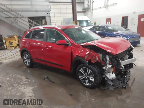 2022 Kia Niro LXS with VIN KNDCB3LC0N5549786, listed as a IAAI auction lot 41878530 with 25,295 mi miles. Bid and sale history available at carsss.com. Image 1.