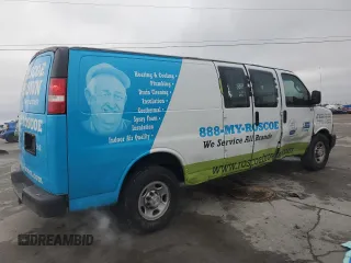 2019 Chevrolet Express Cargo with VIN 1GCWGBFGXK1239395, listed as a Copart auction lot 81158754 with 165,636 mi miles and Salvage title. Bid and sale history available at DreamBid. Image 3.