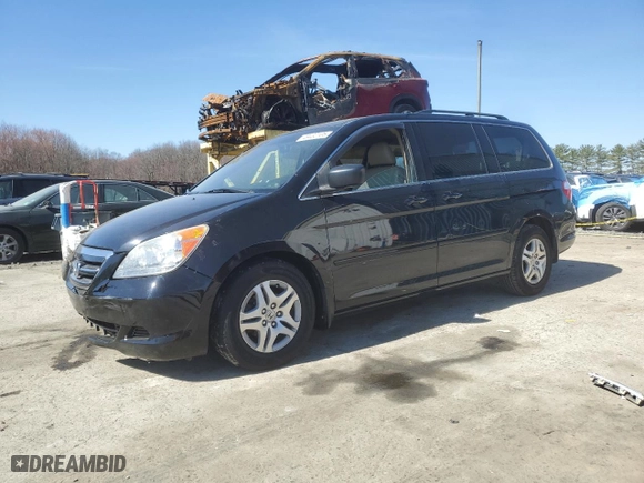2007 Honda Odyssey EX-L with VIN 5FNRL38747B143420, listed as a Copart auction lot 49432105 with 0 mi miles and Salvage Title. Bid and sale history available at carsss.com. Image 1.