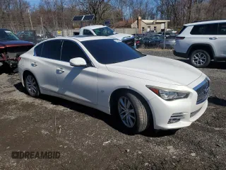 2014 Infiniti Q50 Sport with VIN JN1BV7APXEM688249, listed as a Copart auction lot 46848235 with 108,870 mi miles and Salvage Title. Bid and sale history available at DreamBid. Image 4.