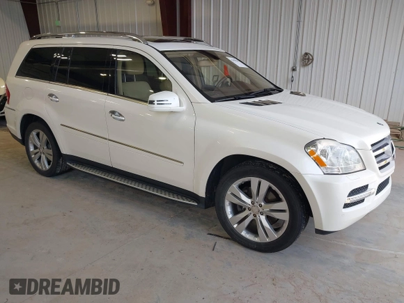 2011 Mercedes-Benz GL-Class GL 450 with VIN 4JGBF7BE9BA645344, listed as a IAAI auction lot 42099508 with 134,244 mi miles. Bid and sale history available at carsss.com. Image 1.