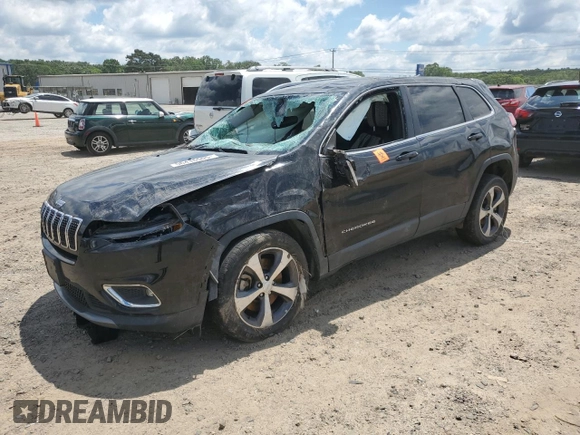 2019 Jeep Cherokee Limited with VIN 1C4PJLDB0KD357151, listed as a Copart auction lot 56416505 with 110,932 mi miles and Salvage title. Bid and sale history available at DreamBid. Image 1.