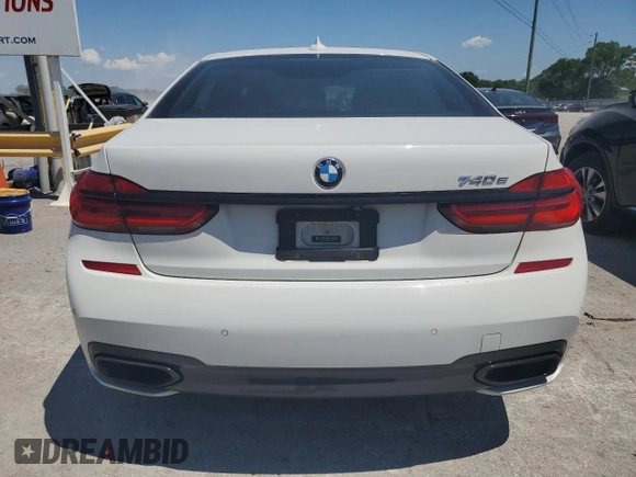 2017 BMW 7 Series 740e xDrive iPerformance with VIN WBA7J2C34HG497678, listed as a Copart auction lot 55715124 with 40,852 mi miles. Bid and sale history available at carsss.com. Image 6.