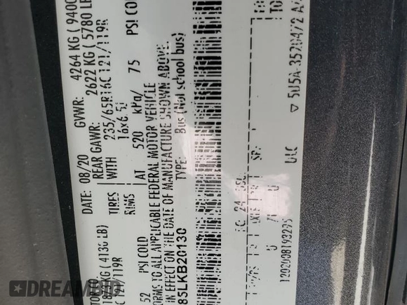 2020 Ford Transit Passenger XL z VIN 1FBAX2C85LKB20130, wystawiony jako Copart lot #46573205 z przebiegiem 272 546 mil mil oraz Czysty tytuł • Clean title. Historia ofert i sprzedaży dostępna na DreamBid. Obrazek 13.