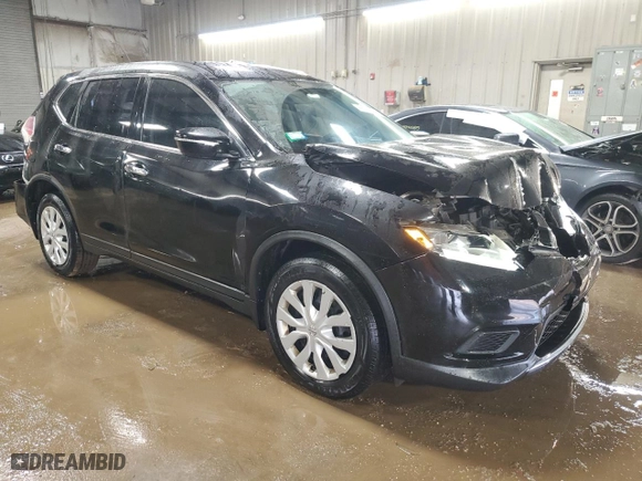 2015 Nissan Rogue S with VIN KNMAT2MT0FP542906, listed as a Copart auction lot 49078855 with 185,005 mi miles and Salvage Title. Bid and sale history available at carsss.com. Image 4.