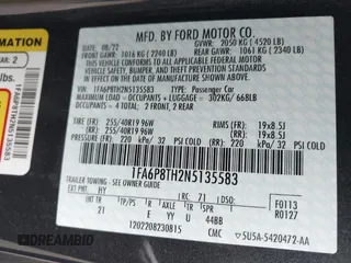 2022 Ford Mustang EcoBoost with VIN 1FA6P8TH2N5135583, listed as a IAAI auction lot 42280818 with 18,377 mi miles and . Bid and sale history available at DreamBid. Image 9.
